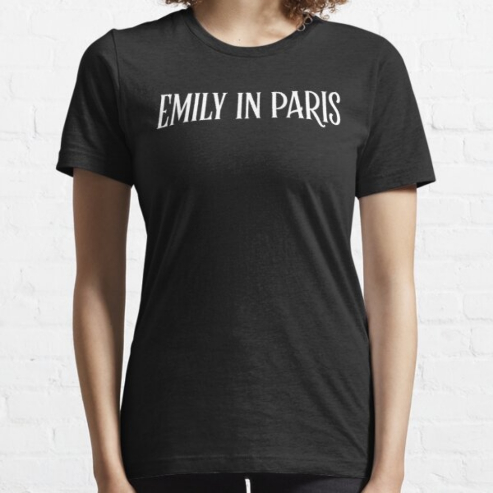 Emily in Paris Sustainable Cotton Tee (Black) T-Shirt